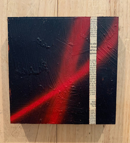 Unique painting on wood panel Abstract Art