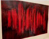 "Deep Red" 16"x 24" Acrylic on Canvas | Not Mounted