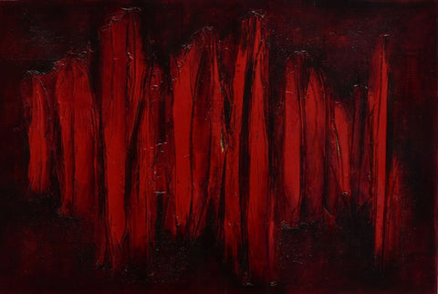 "Deep Red" 16"x 24" Acrylic on Canvas | Not Mounted