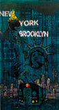 Statue of Liberty/Train | Phthalo Green | 22x40 Not Mounted